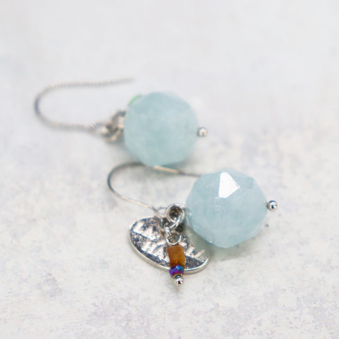 【Deep Sea Party】アクアマリン ピアス