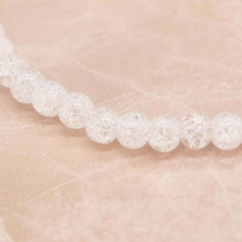 【Shining Like Stardust】白水晶×爆裂白水晶×碎贝壳×珍珠母贝手链