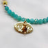 【Mermaid Teardrops】Tortoise Shell Dzi Bead × Pearl × Amazonite Bracelet