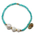 【Mermaid Teardrops】Tortoise Shell Dzi Bead × Pearl × Amazonite Bracelet