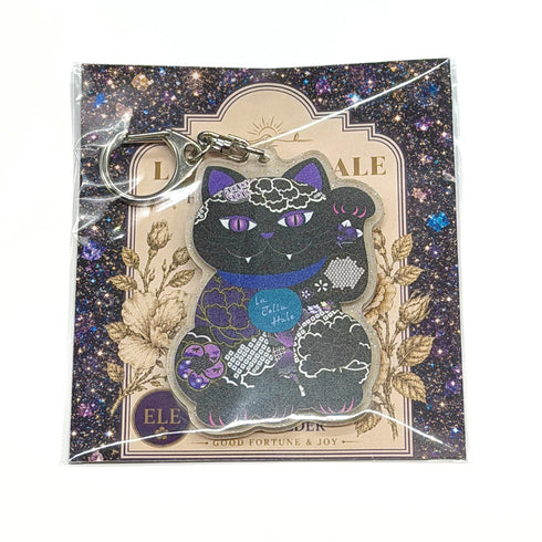 【ELE】LUCKY CAT アクリルキーホルダー ラメ入りタイプ