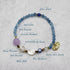 【Starry Sky Fragment】Tortoise Shell Dzi Bead x Lapis Lazuli x Aquamarine x Lavender Amethyst Bracelet