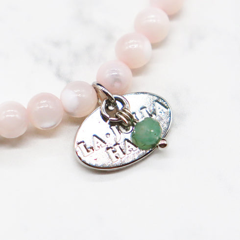 【Blooming Pink Roses】Rose Quartz × Mother of Pearl × Terahertz Bracelet