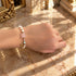 【Blooming Pink Roses】 Rose Quartz × Mother of Pearl × Pearl Bracelet