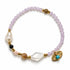 【Blooming Pink Roses】 Rose Quartz × Kunzite × Baroque Pearl Bracelet