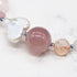 【ONLINE SHOP限定】【Blooming Pink Roses】水蓮花天珠×ローズクォーツ×パール ブレスレット