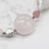 【ONLINE SHOP限定】【Blooming Pink Roses】水蓮花天珠×ローズクォーツ×パール ブレスレット