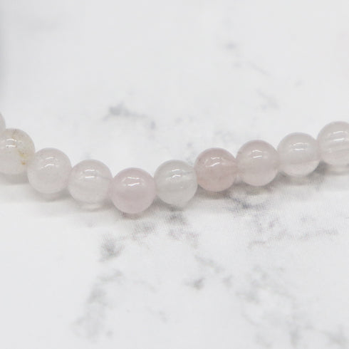 【ONLINE SHOP限定】【Blooming Pink Roses】水蓮花天珠×ローズクォーツ×パール ブレスレット