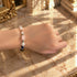 【Blooming Pink Roses】 Tortoiseshell Dzi Bead × Rose Quartz × Abalone Shell × Lapis Lazuli Bracelet