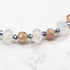 【Blooming Pink Roses】 Tortoiseshell Dzi Bead × Rose Quartz × Abalone Shell × Lapis Lazuli Bracelet