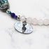 【Blooming Pink Roses】 Tortoiseshell Dzi Bead × Rose Quartz × Abalone Shell × Lapis Lazuli Bracelet