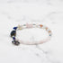 【Blooming Pink Roses】 Tortoiseshell Dzi Bead × Rose Quartz × Abalone Shell × Lapis Lazuli Bracelet