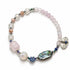 【Blooming Pink Roses】 Tortoiseshell Dzi Bead × Rose Quartz × Abalone Shell × Lapis Lazuli Bracelet