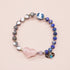 【Blooming Pink Roses】 Tortoiseshell Dzi Bead x Rose Quartz x Lapis Lazuli x Mother of Pearl Bracelet