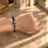 【Blooming Pink Roses】 Tortoiseshell Dzi Bead x Rose Quartz x Lapis Lazuli x Mother of Pearl Bracelet