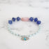 Pink shell, sodalite, and amazonite bracelet