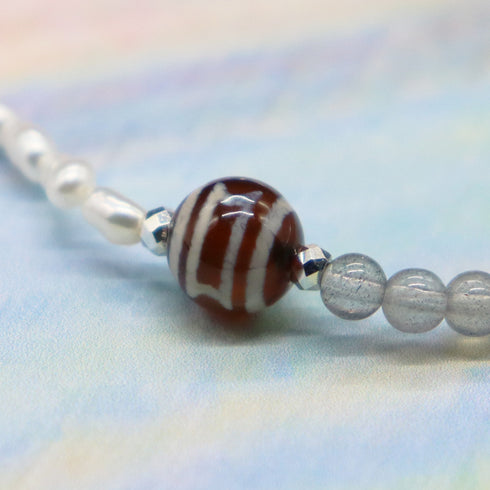 【ONLINE SHOP限定】【CLEAN UP】天地天珠×パール×ラブラドライト×ジェード ブレスレット