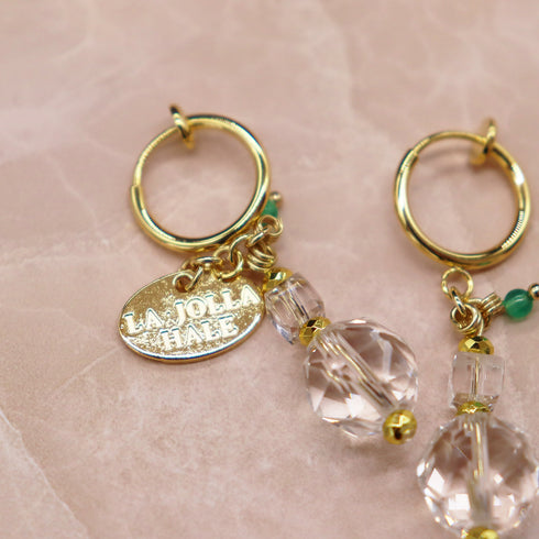 【Shining Like Stardust】水晶 イヤリング