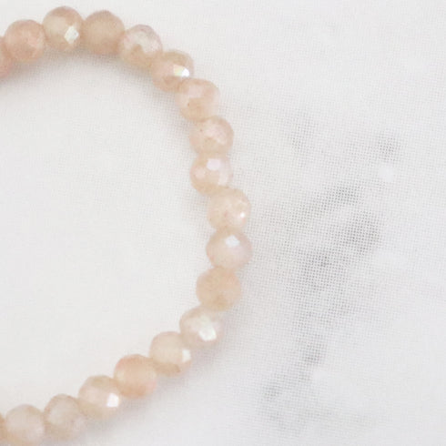 【Deep Sea Party】アクアマリン×オレンジムーンストーン リング