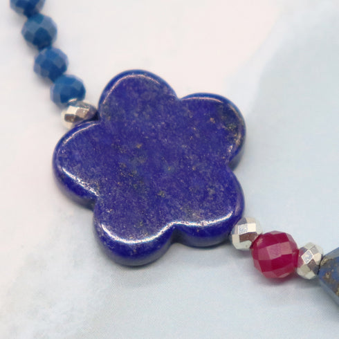 【线上商店独家】【星空碎片】侯彬天珠 x 青金石 x 人造红宝石 x 锆石手链