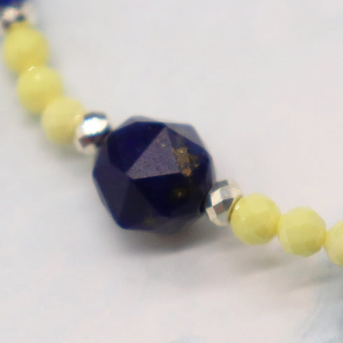 【Starry Sky Fragment】ラピスラズリ×ジルコニア×ラブラドライト ブレスレット