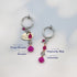 【粉色!粉色!粉色!】合成红宝石、拉长石和石英岩耳环