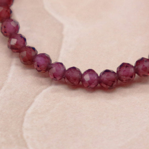 【Flames of Crimson】ピンクシェル×人工ルビー×ガーネット