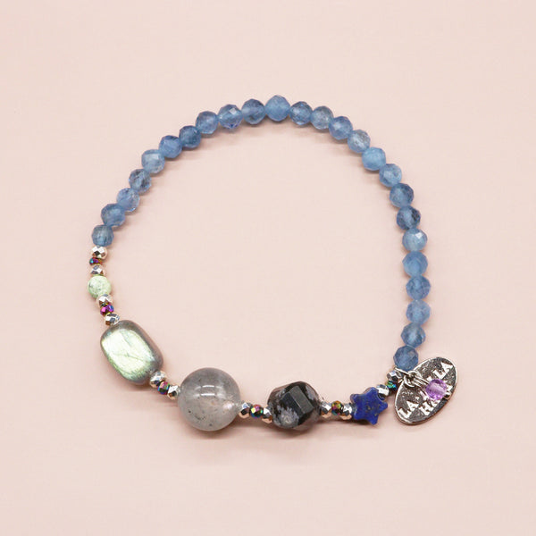 【星空碎片】青金石 x 海蓝宝石 x 拉长石手链