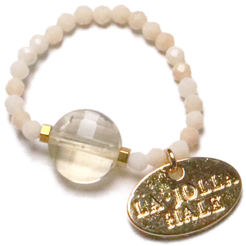 【如蜜糖般甜蜜】黄水晶 x 河石戒指