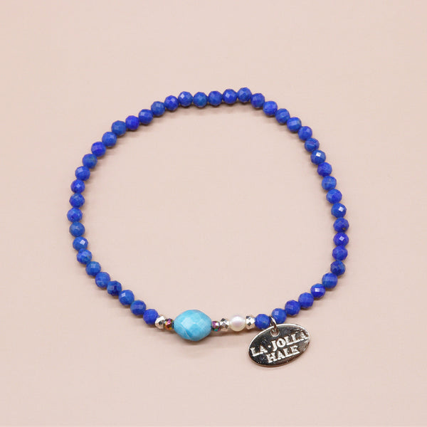 【星空碎片】青金石 x 磷灰石 x 珍珠手链