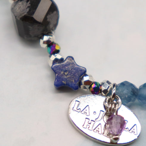 【Starry Sky Fragment】ラピスラズリ×アクアマリン×ラブラドライト ブレスレット