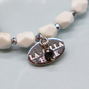 [Starry Sky Fragment] Lapis Lazuli x Magnesite x Zirconia Bracelet