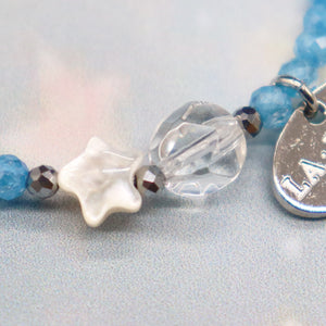 [Baby ☆ Kids Collection] White Shell x Zirconia Bracelet