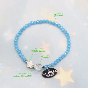 [Baby ☆ Kids Collection] White Shell x Zirconia Bracelet