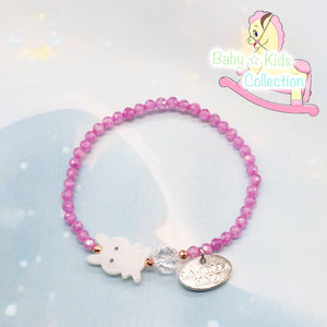 【Baby ☆ Kids Collection】マザーオブパール×ジルコニア ブレスレット
