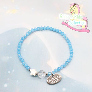 [Baby ☆ Kids Collection] White Shell x Zirconia Bracelet