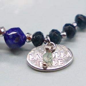 [Starry Sky Fragment] Lapis Lazuli x Pressed Shell x Cracked Quartz Bracelet