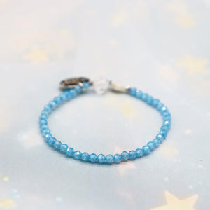 [Baby ☆ Kids Collection] White Shell x Zirconia Bracelet