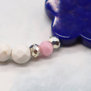 [Starry Sky Fragment] Lapis Lazuli x Magnesite x Zirconia Bracelet