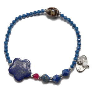 【ONLINE SHOP限定】【Starry Sky Fragment】寶瓶天珠×ラピスラズリ×人工ルビー×ジルコニア ブレスレット