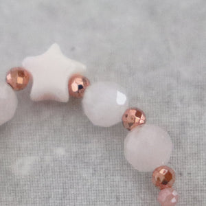 Queen Conch Shell x Morganite x Moonstone Ring