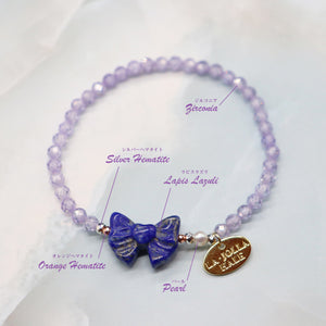 [Starry Sky Fragment] Lapis Lazuli x Pearl x Zirconia Bracelet