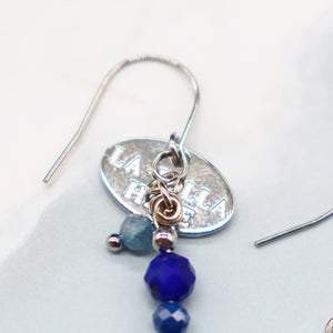 [Starry Sky Fragment] Lapis Lazuli x Zirconia Earrings