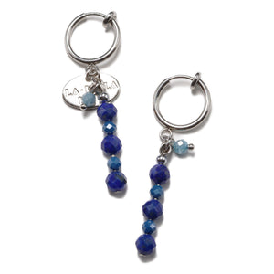 [Starry Sky Fragment] Lapis Lazuli x Zirconia Earrings
