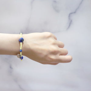 [Starry Sky Fragment] Lapis Lazuli x Zirconia x Labradorite Bracelet