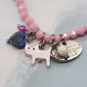 [Starry Sky Fragment] Tortoiseshell Dzi Bead x Lapis Lazuli x Zirconia x Magnesite Bracelet
