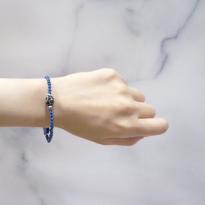 【ONLINE SHOP限定】【Starry Sky Fragment】寶瓶天珠×ラピスラズリ×人工ルビー×ジルコニア ブレスレット