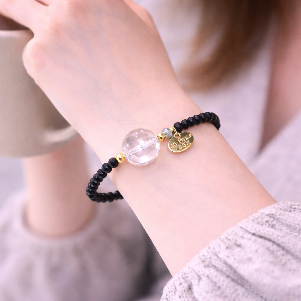 – オニキス 漆黒のオニキス　芽吹クリソコラのvertical no.0008 LA・JOLLA SHOP GLOBAL HALE ピアス