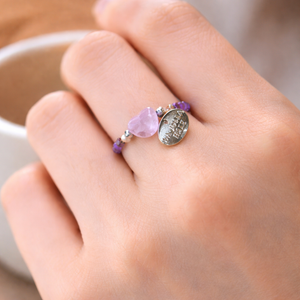 [Moon Lady Amethyst] Lavender Amethyst x Amethyst Ring