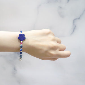 【ONLINE SHOP限定】【Starry Sky Fragment】寶瓶天珠×ラピスラズリ×人工ルビー×ジルコニア ブレスレット